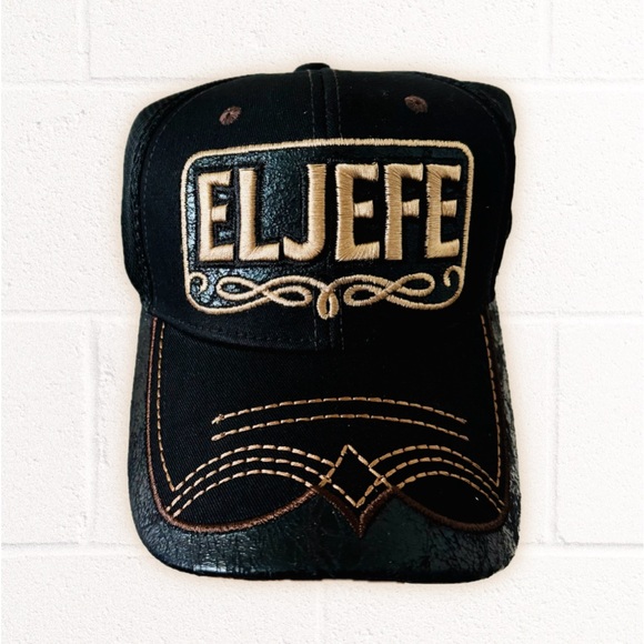 MEXICAN Hat EL JEFE Western Style Embroidered Trucker Mesh Snapback Baseball Cap - Picture 8 of 8